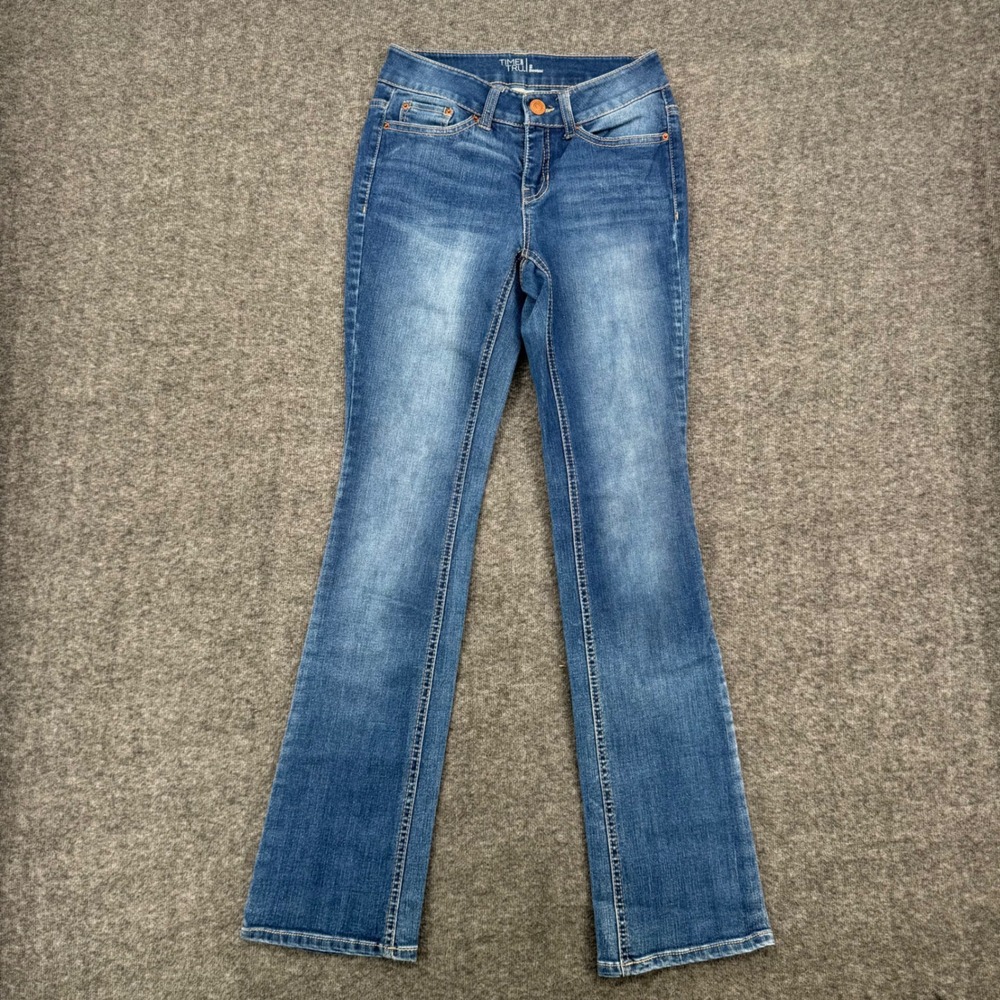 Time and Tru Womens Bootcut Jeans Size 2 Medium Wash Blue Denim Stretch